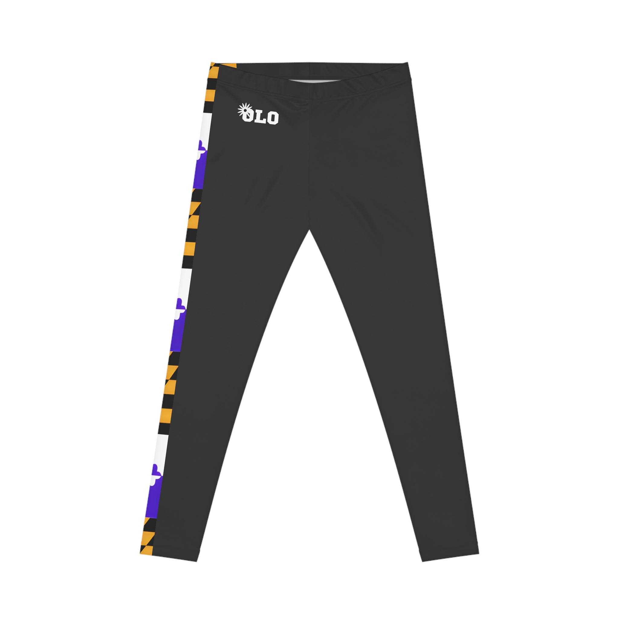 Purple + Gold Remix MD Flag Accent Leggings