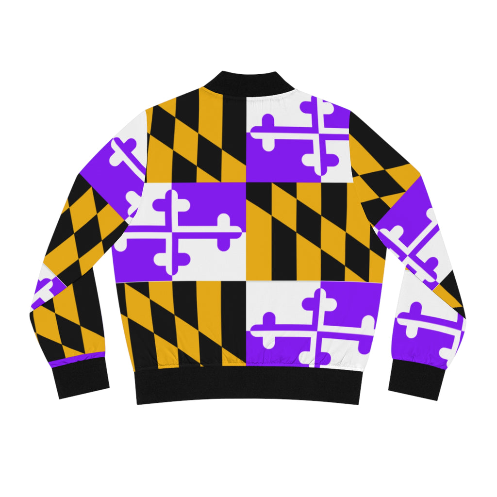 Purple + Gold Maryland Flag Bomber Jacket