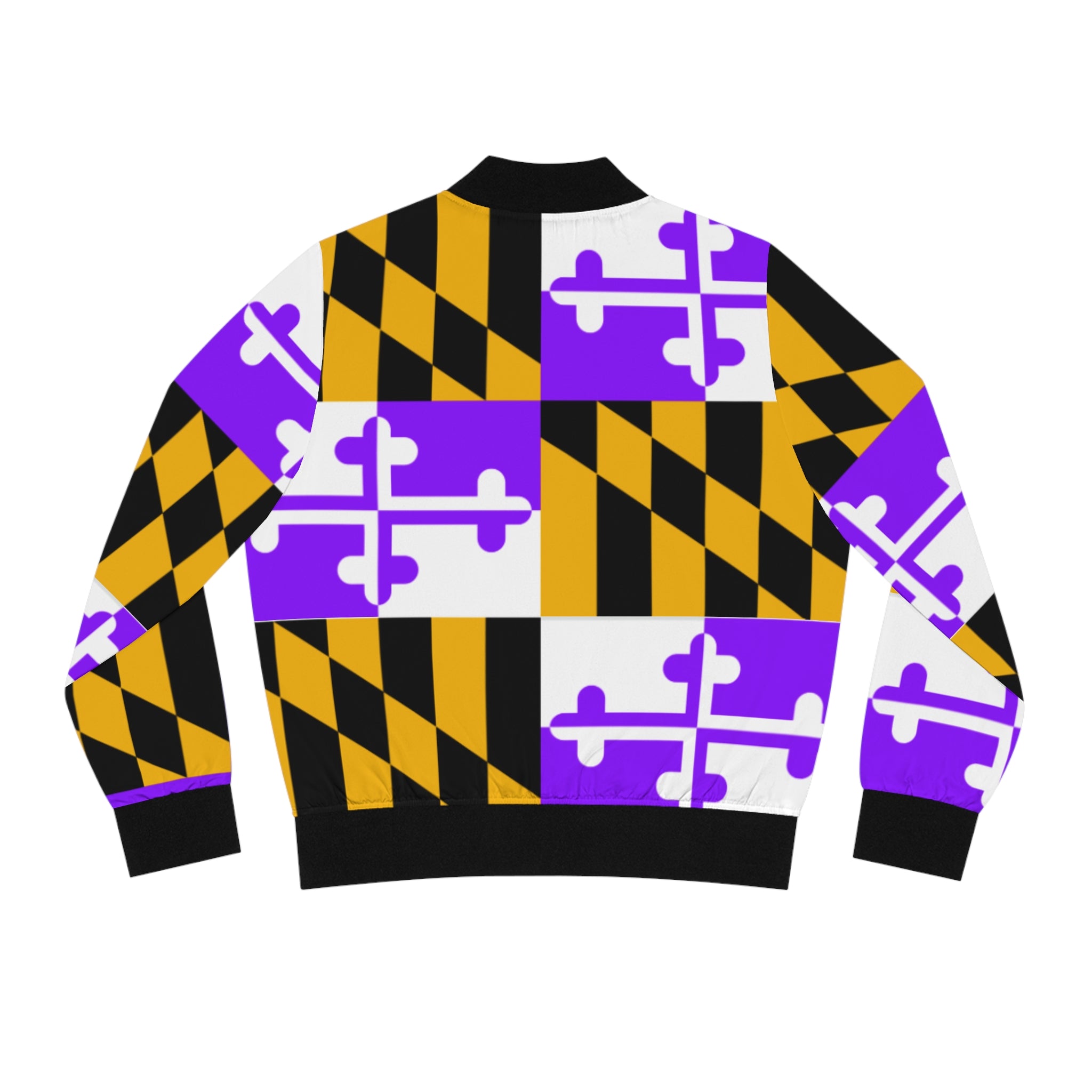 Purple + Gold Maryland Flag Bomber Jacket