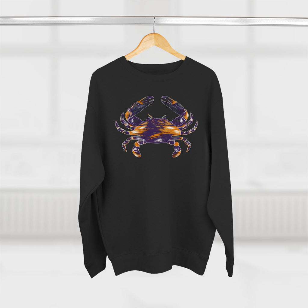 Purple, White, Orange Streaked Crab Graphic Crewneck