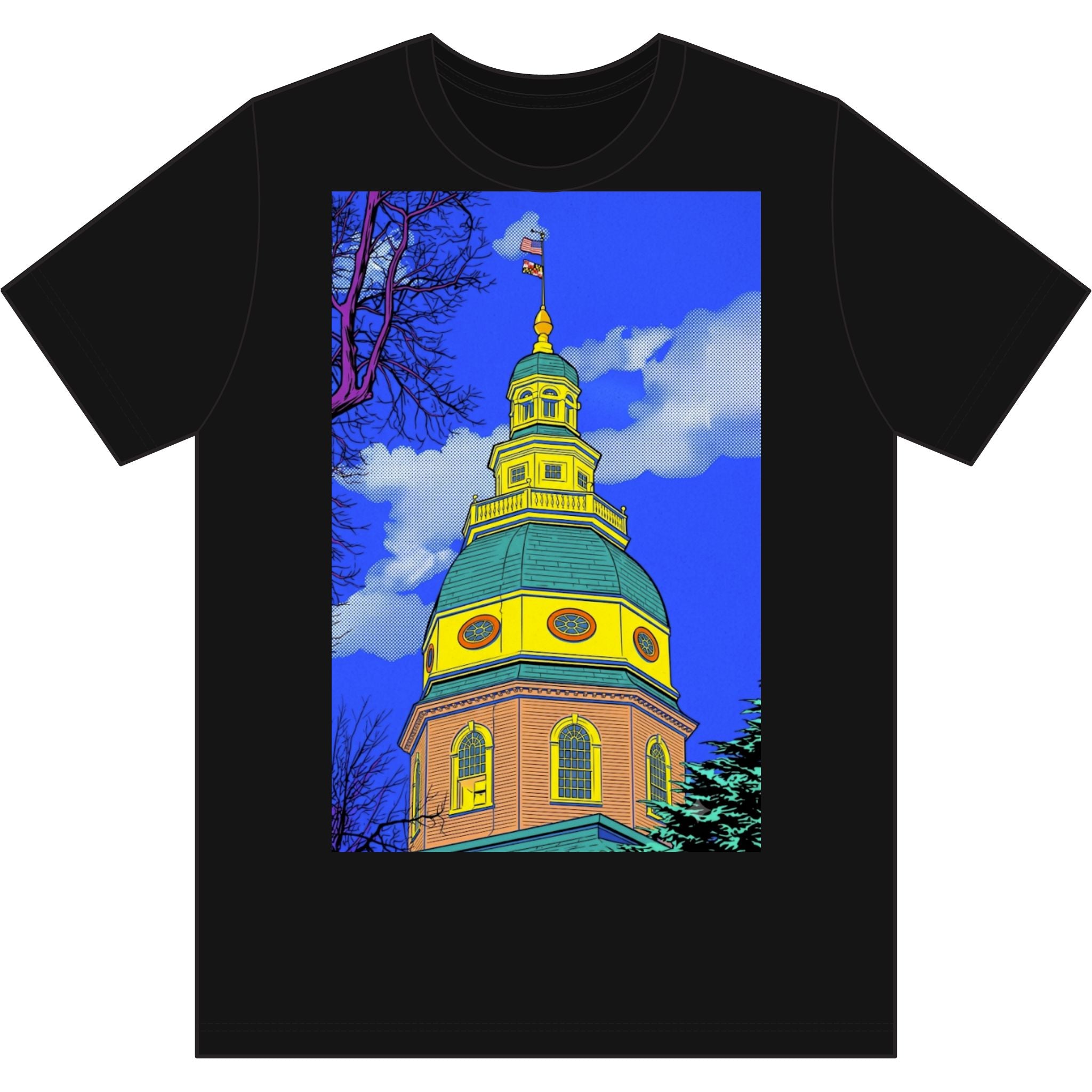 Maryland State House Dome - Comic pop art Graphic tee