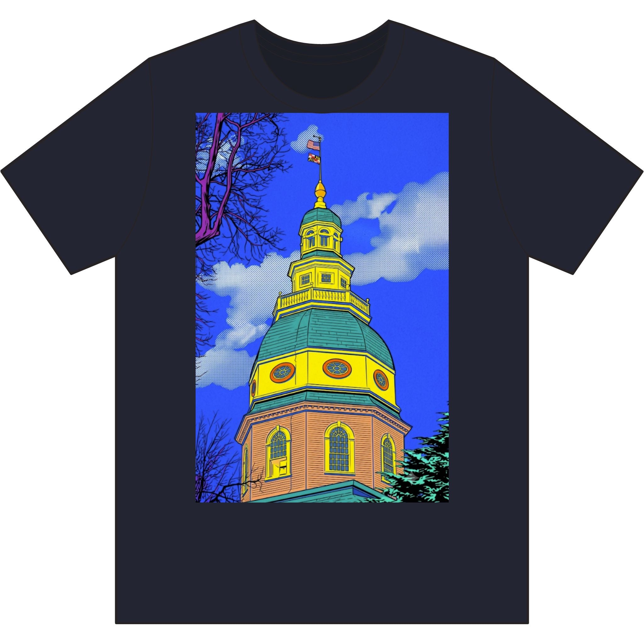 Maryland State House Dome - Comic pop art Graphic tee