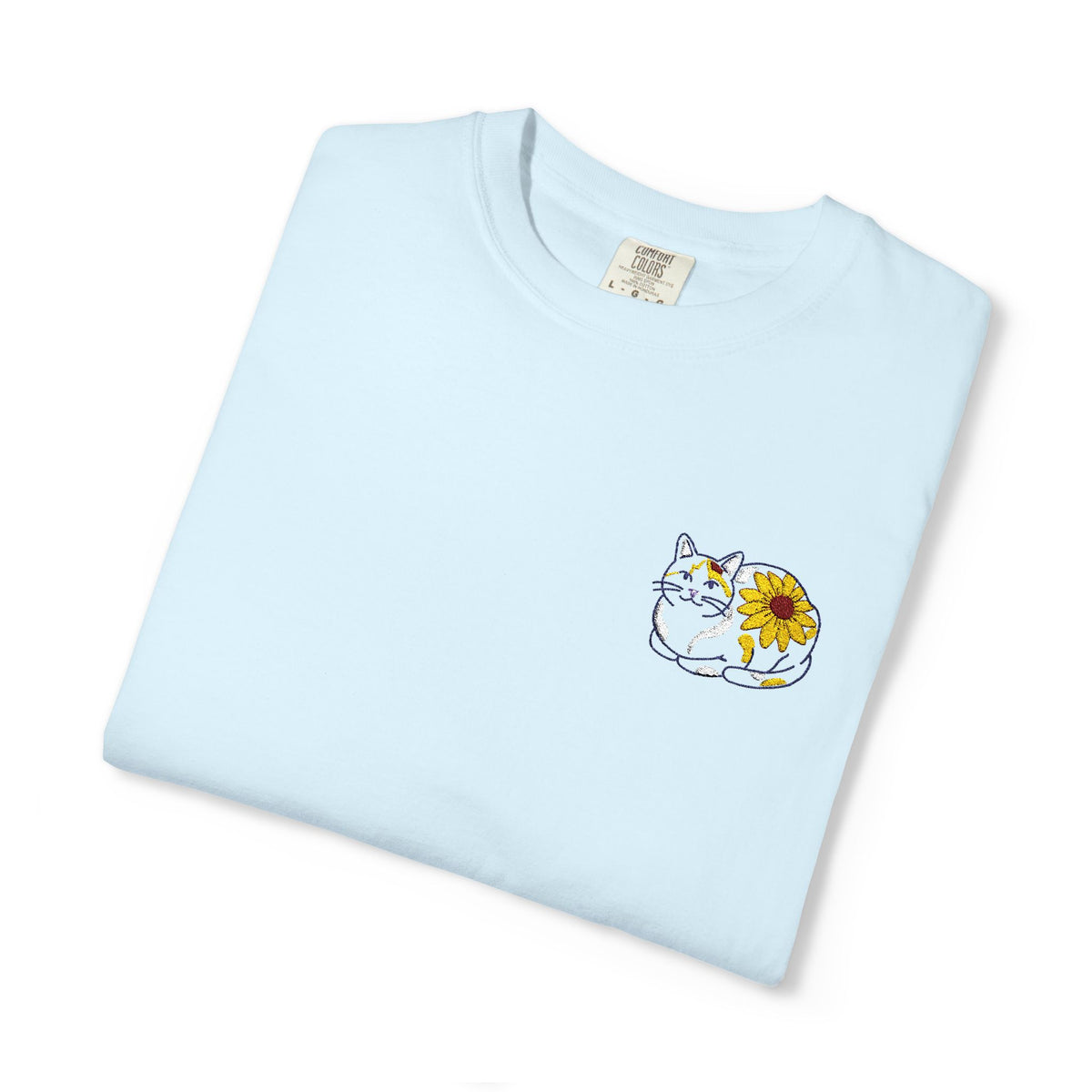 Calico Cat w/ Black eyed Susan side design T Shirt