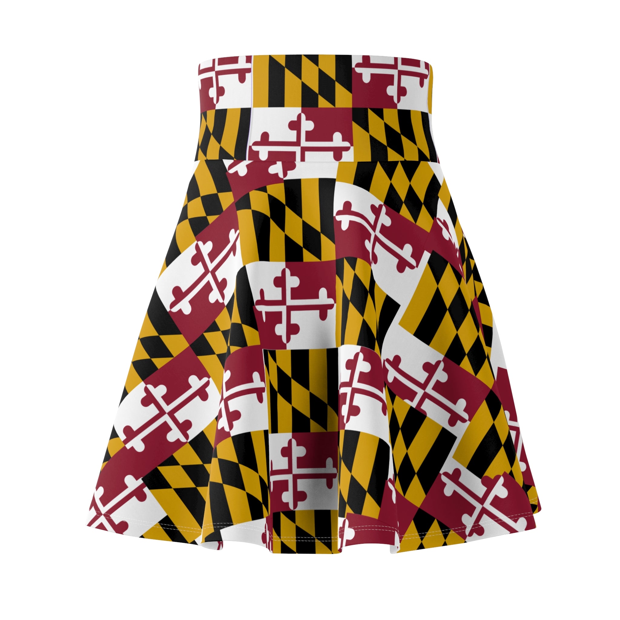 Maryland Flag Skater Skirt – Checkerboard State Pride AOP