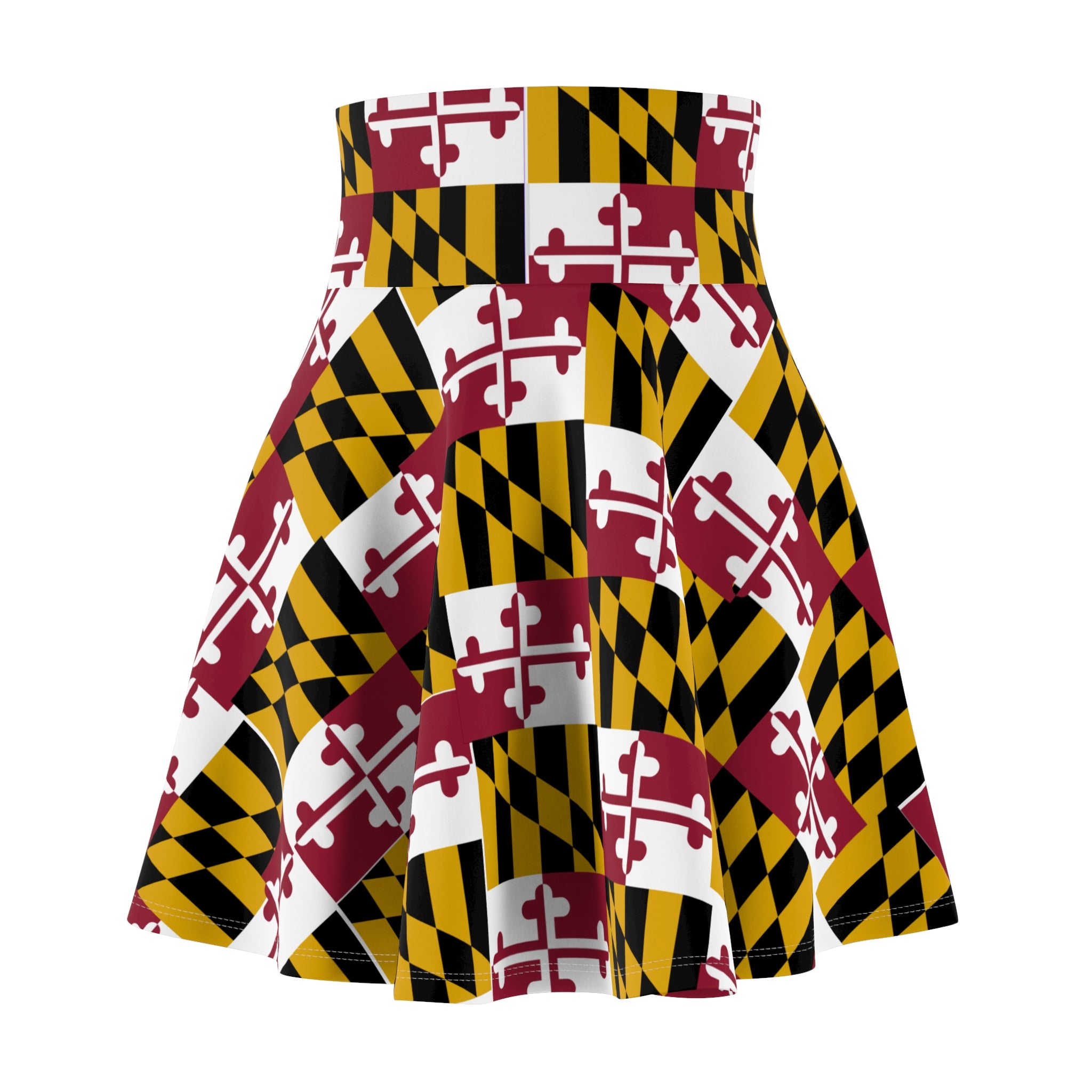 Maryland Flag Skater Skirt – Checkerboard State Pride AOP