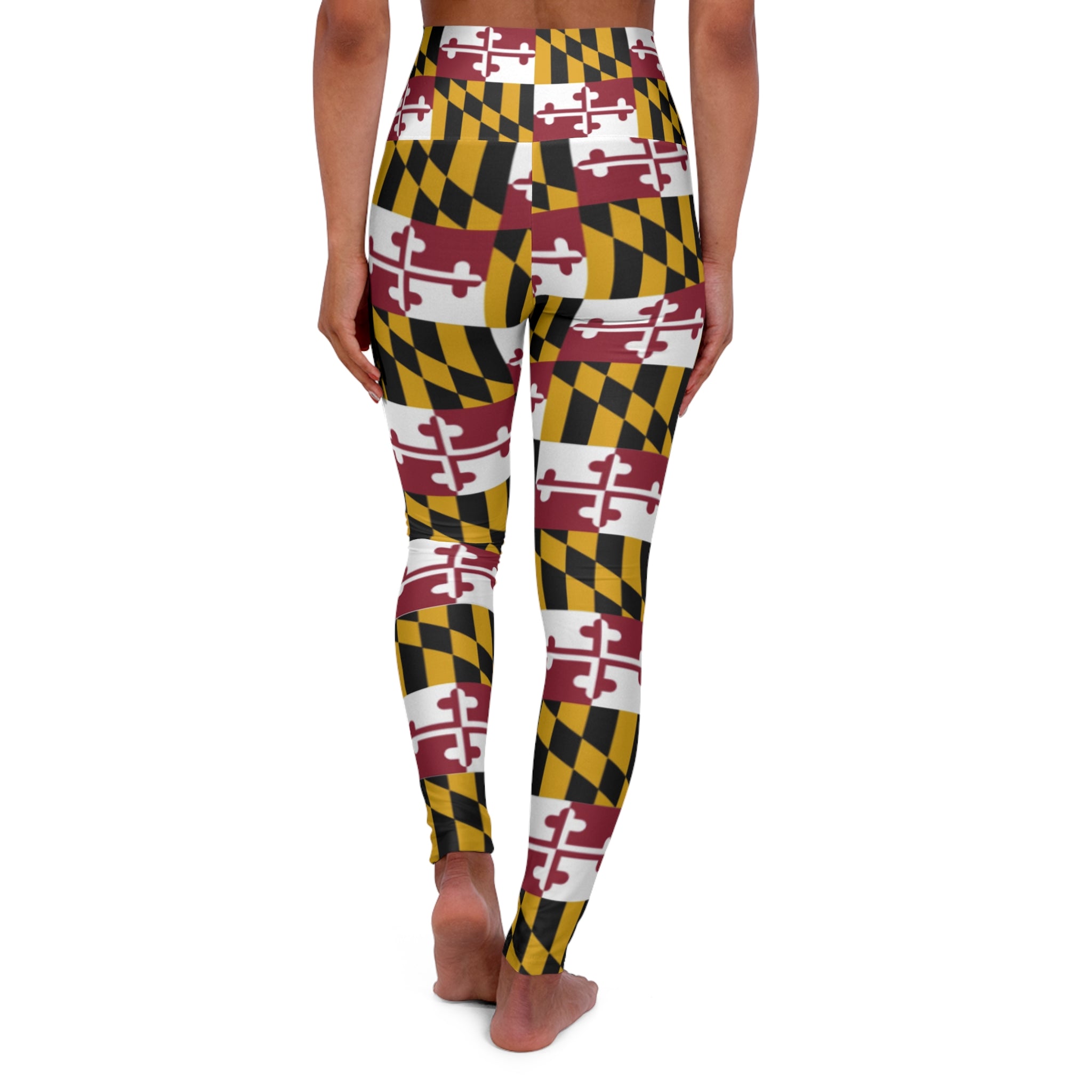 Maryland Flag High-Waisted Yoga Leggings — State Pride Activewear