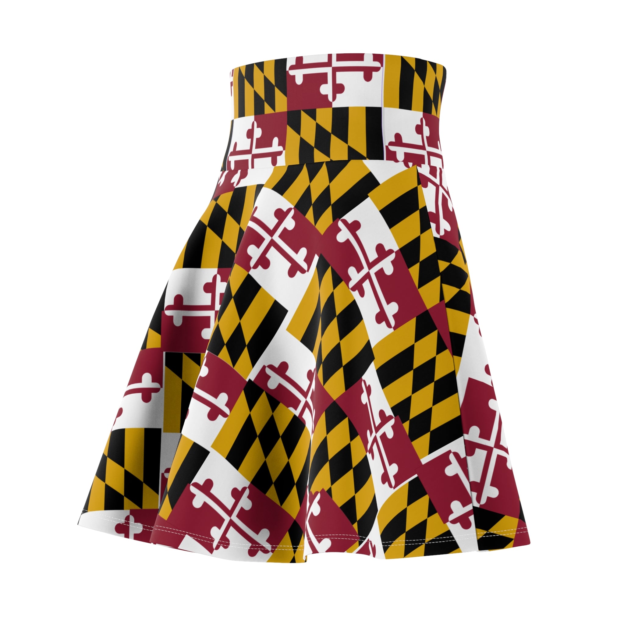 Maryland Flag Skater Skirt – Checkerboard State Pride AOP
