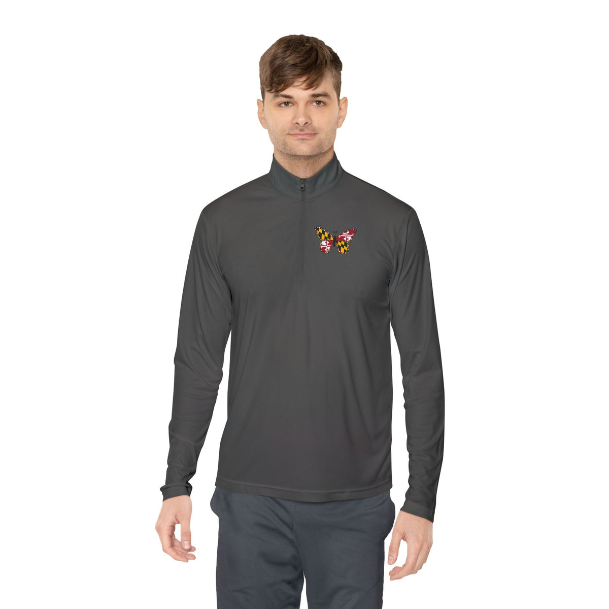 Maryland Flag Butterfly Quarter Zip (active)