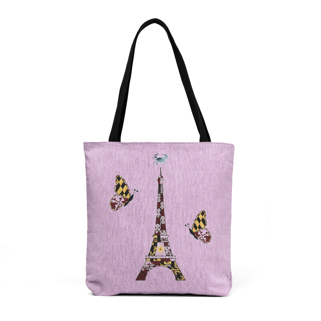 Maryland Themed Eiffel Tower Woven Tote
