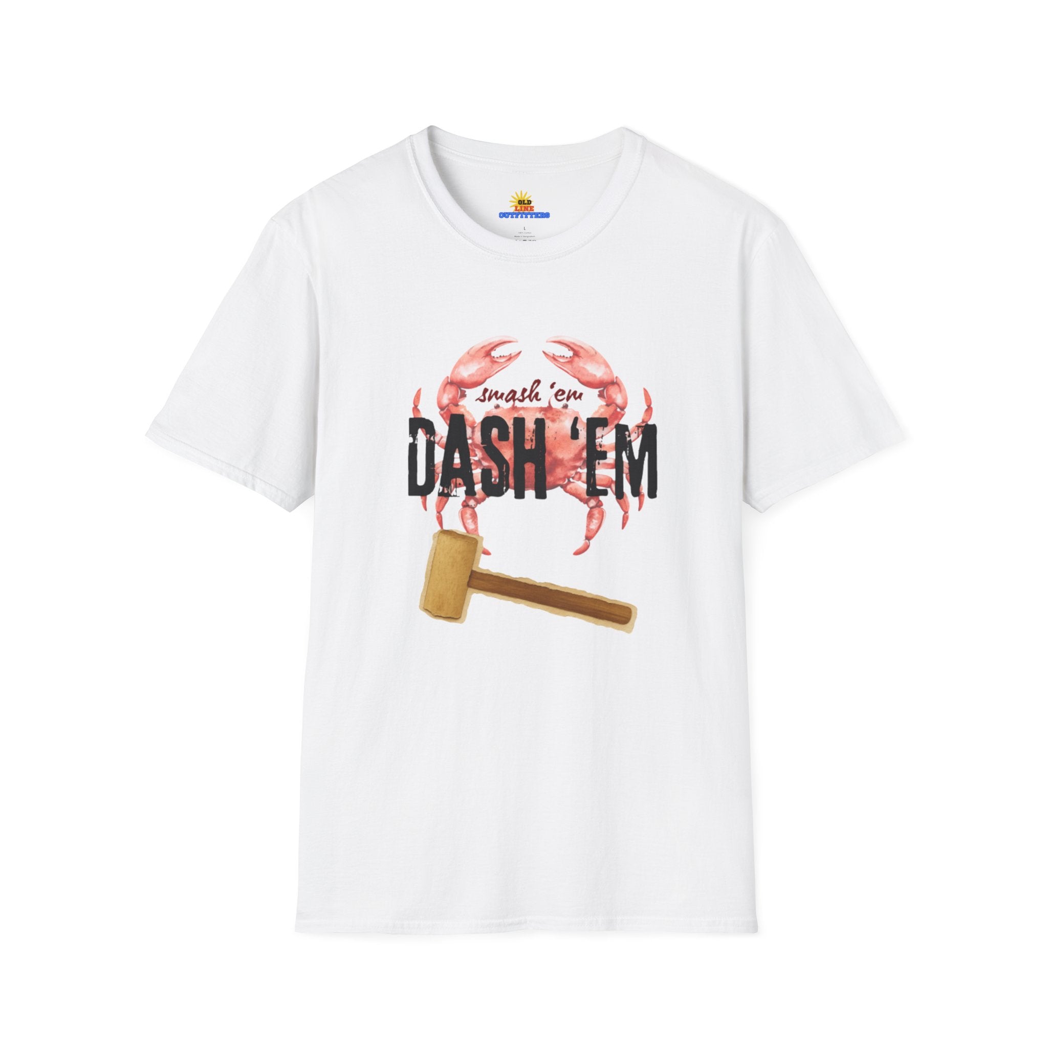 Crab 'Smash 'Em Dash 'Em' T-Shirt — Seafood Boil Crab Feast Tee