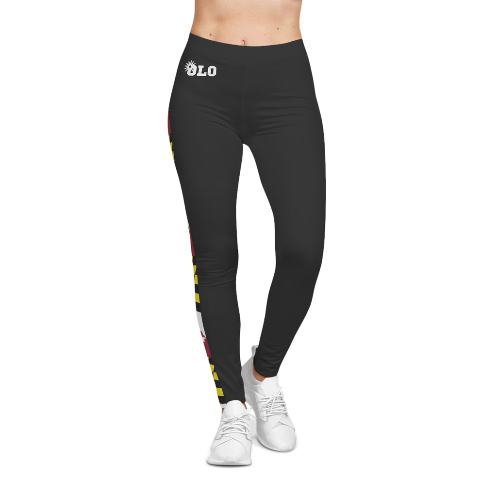 Maryland Flag Accent Leggings