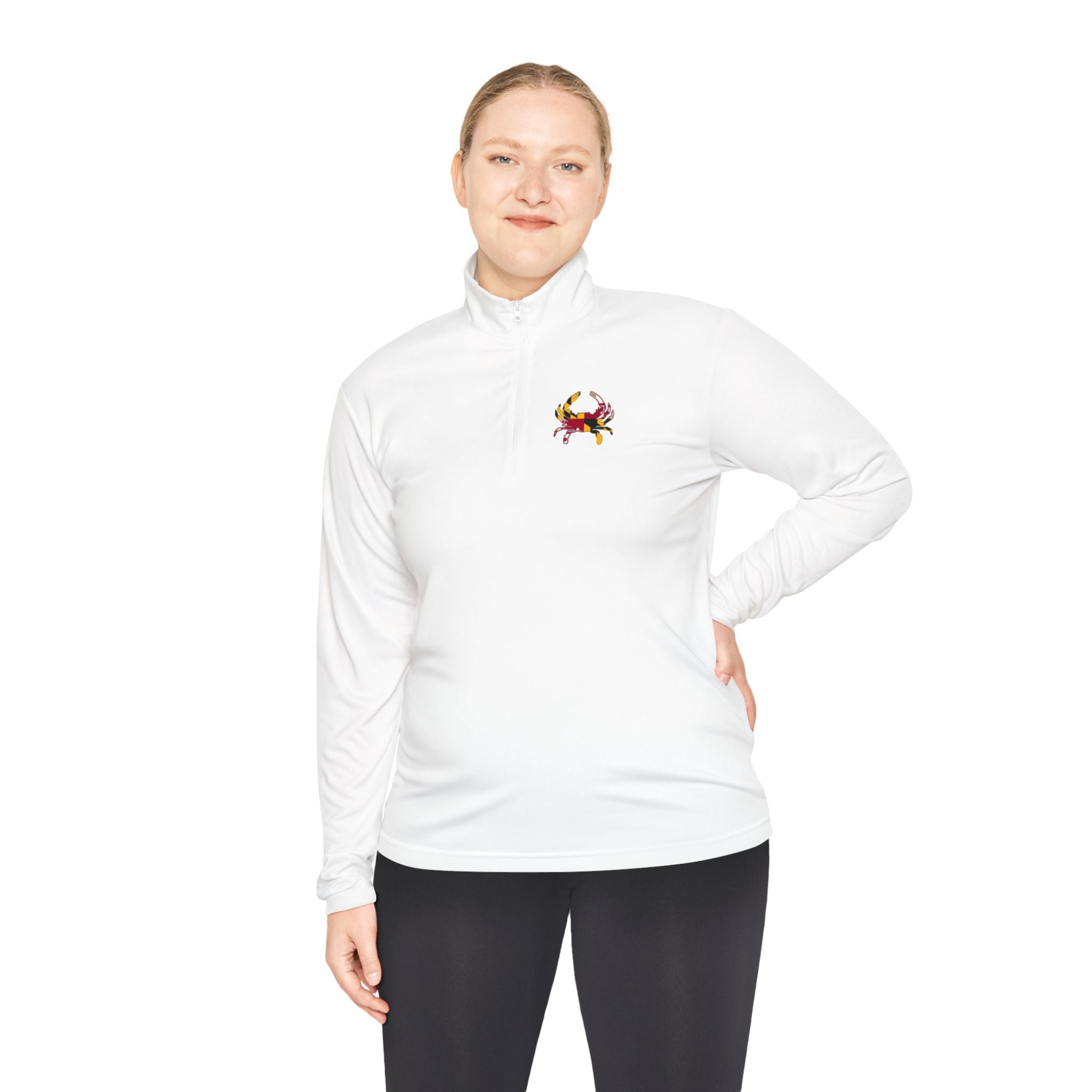 Maryland Flag Crab Quarter Zip Active, casual wear