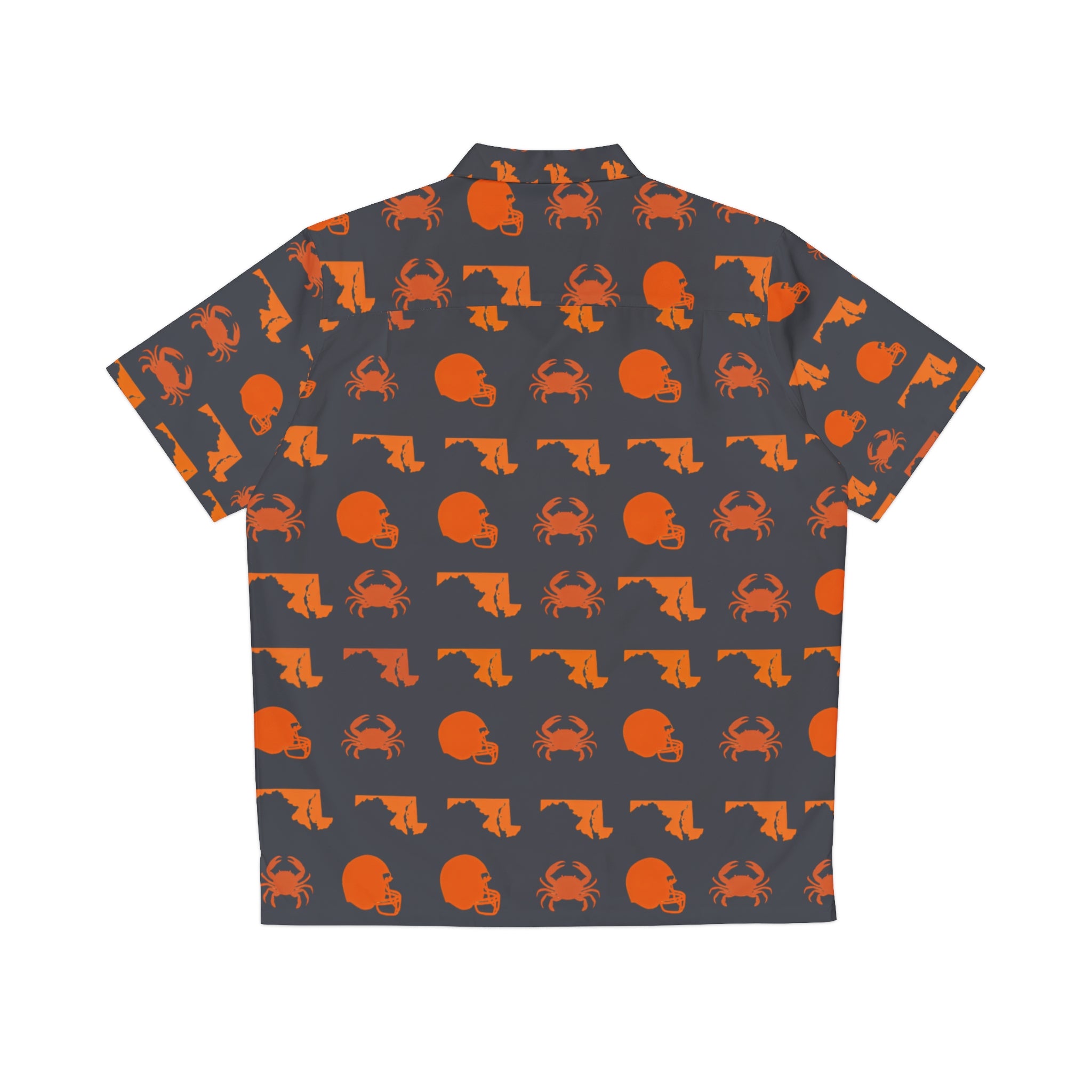 The Maryland Gameday Resort Shirt in Charcoal/Orange