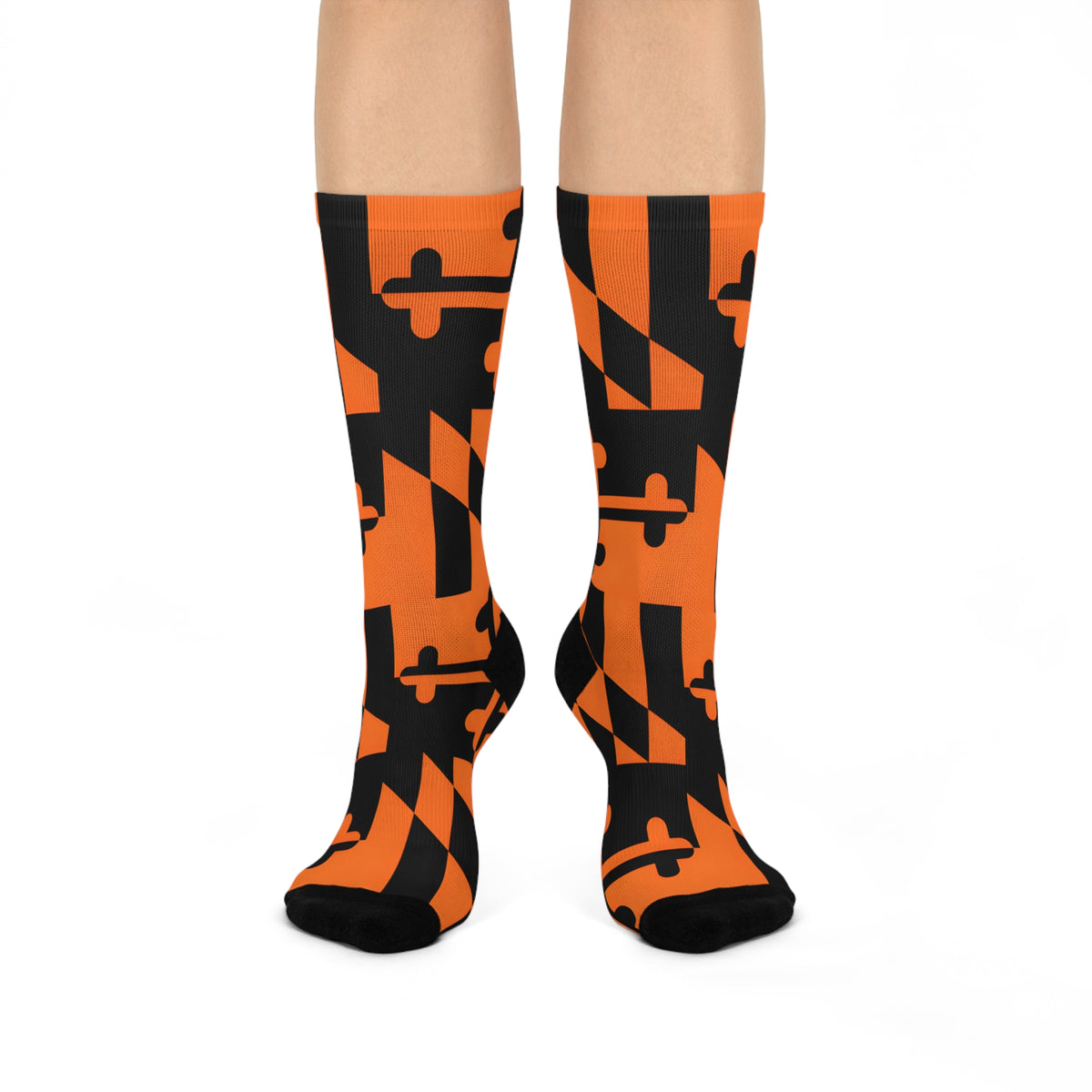 Orange + Black MD Flag Socks