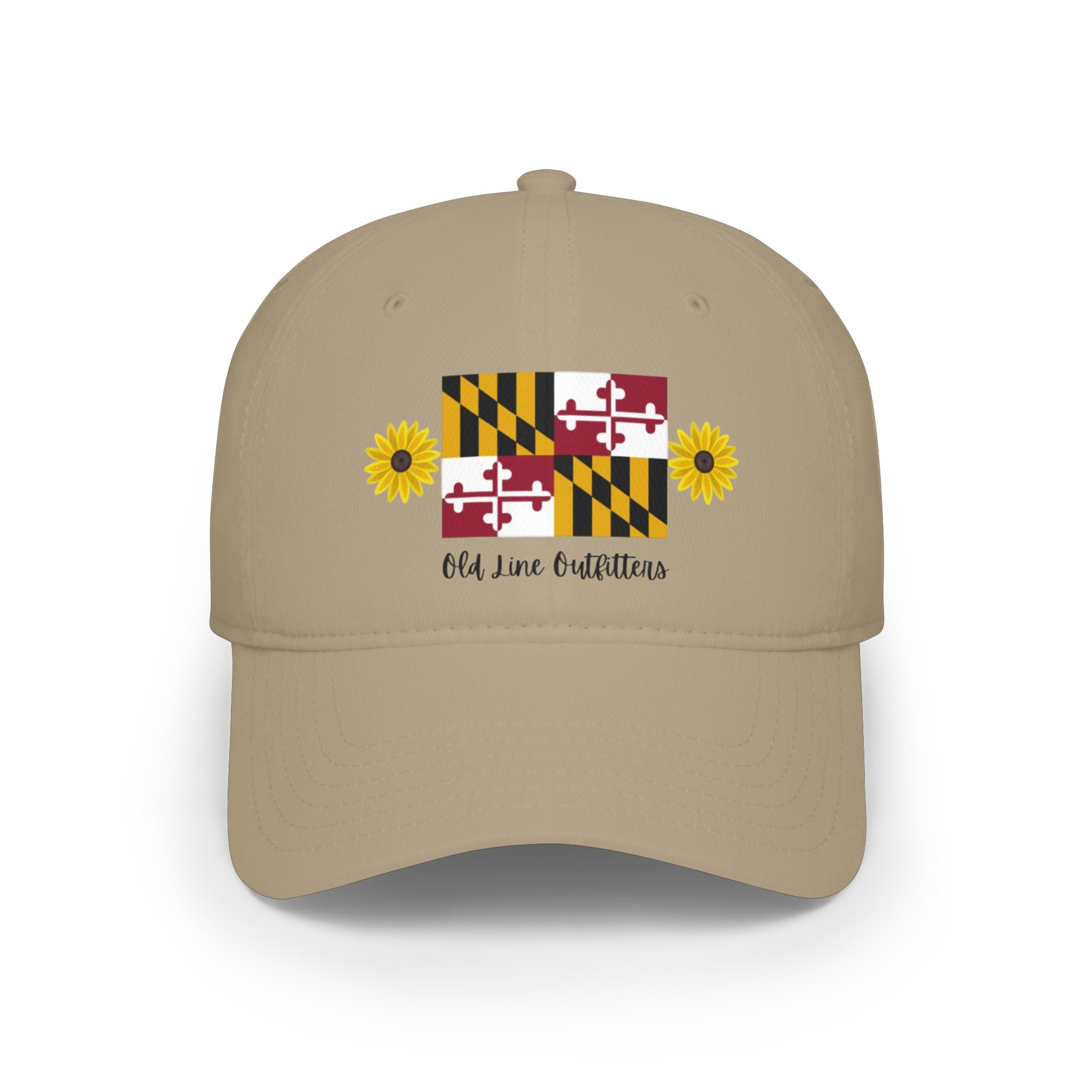 Maryland Flag Sunflower Baseball Cap – "Old Line Outfitters" Low Profile Hat