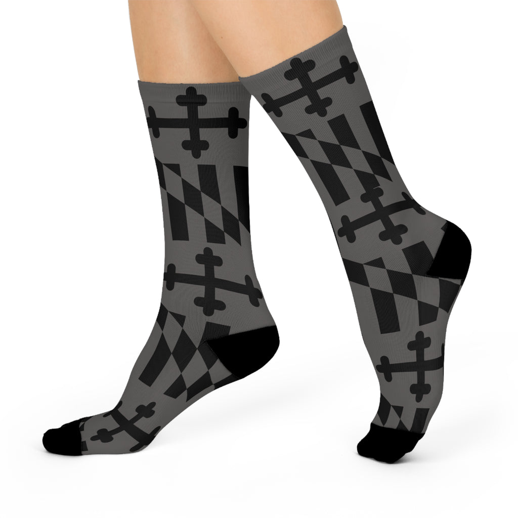 Maryland Grayscaled Cushioned Socks