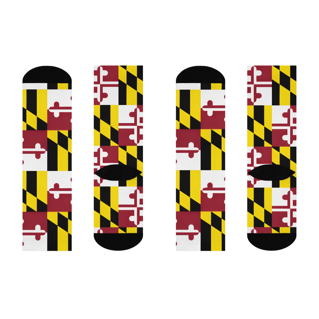Maryland Flag Cushioned Socks