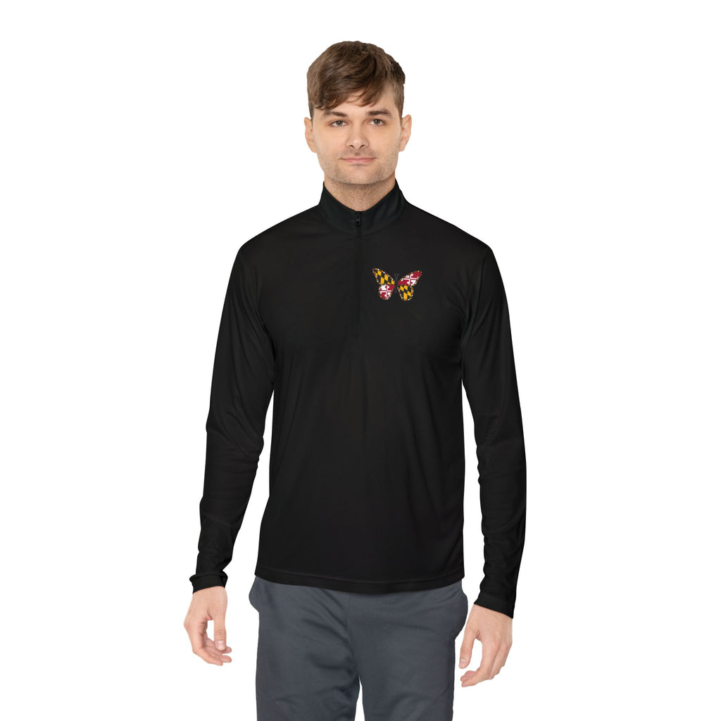 Maryland Flag Butterfly Quarter Zip (active)