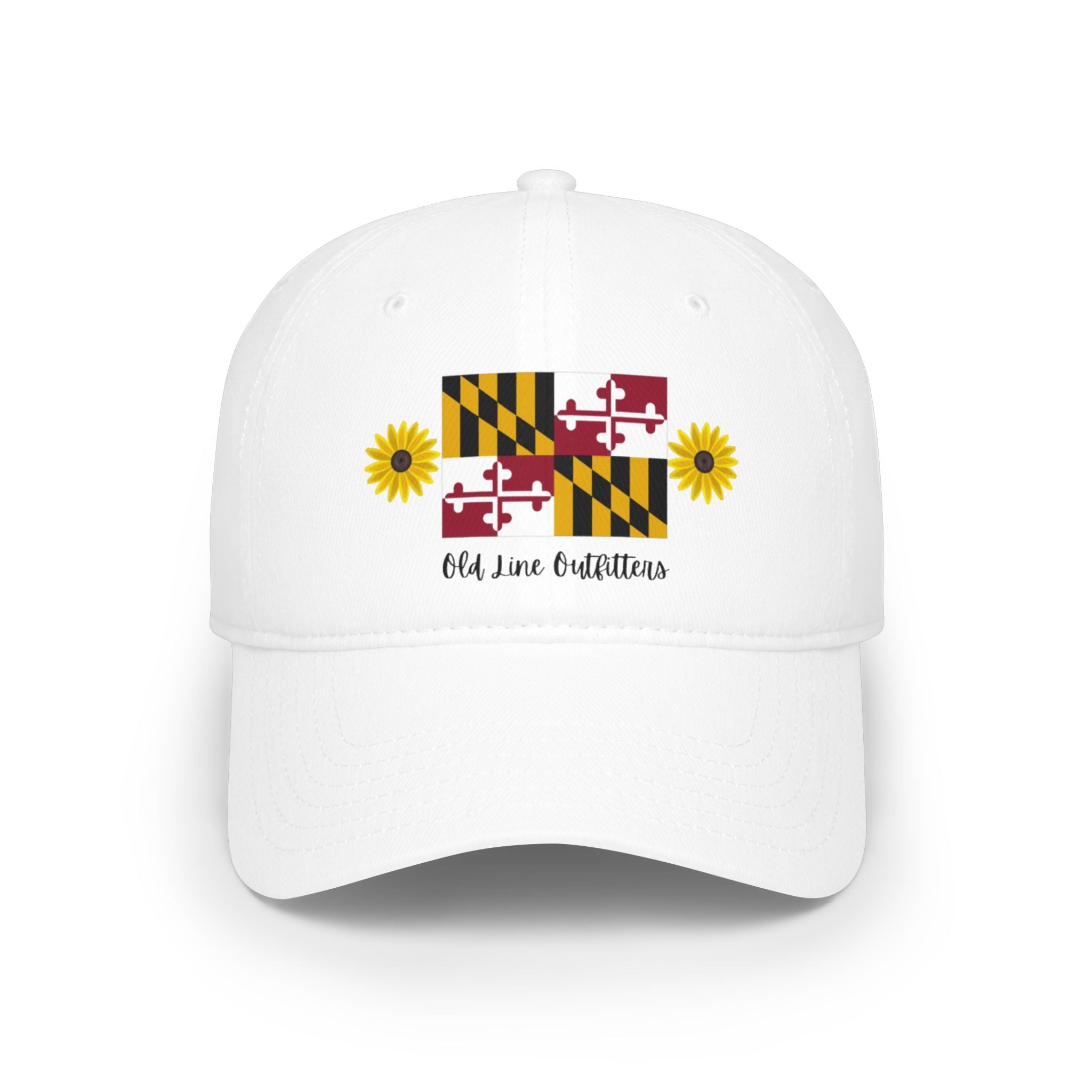 Maryland Flag Sunflower Baseball Cap – "Old Line Outfitters" Low Profile Hat