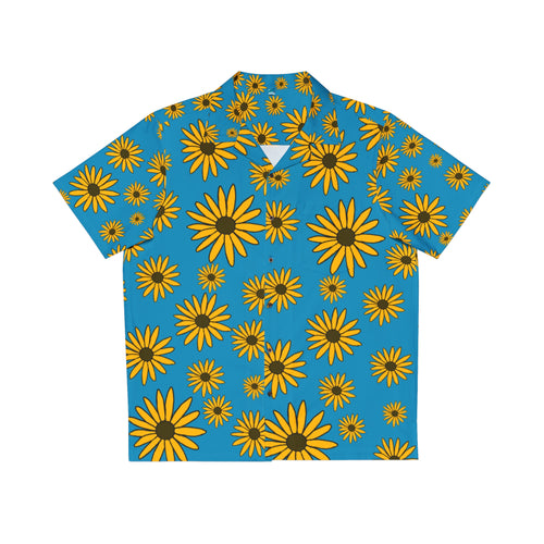 Black Eyed Susan Hawaiian Shirt (blue)