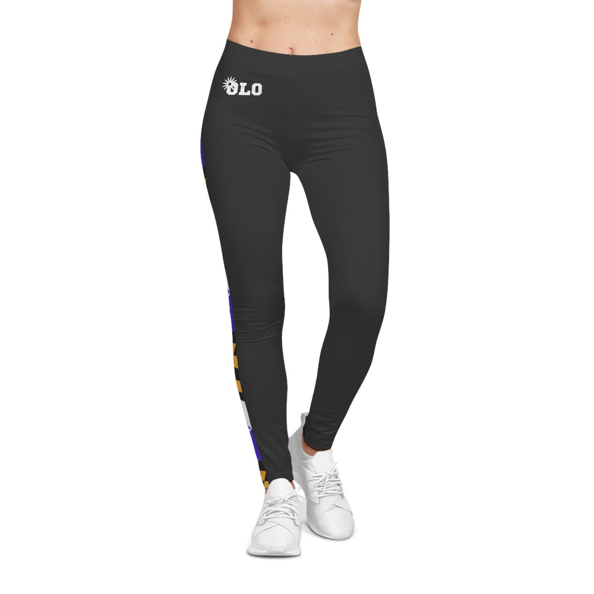 Purple + Gold Remix MD Flag Accent Leggings