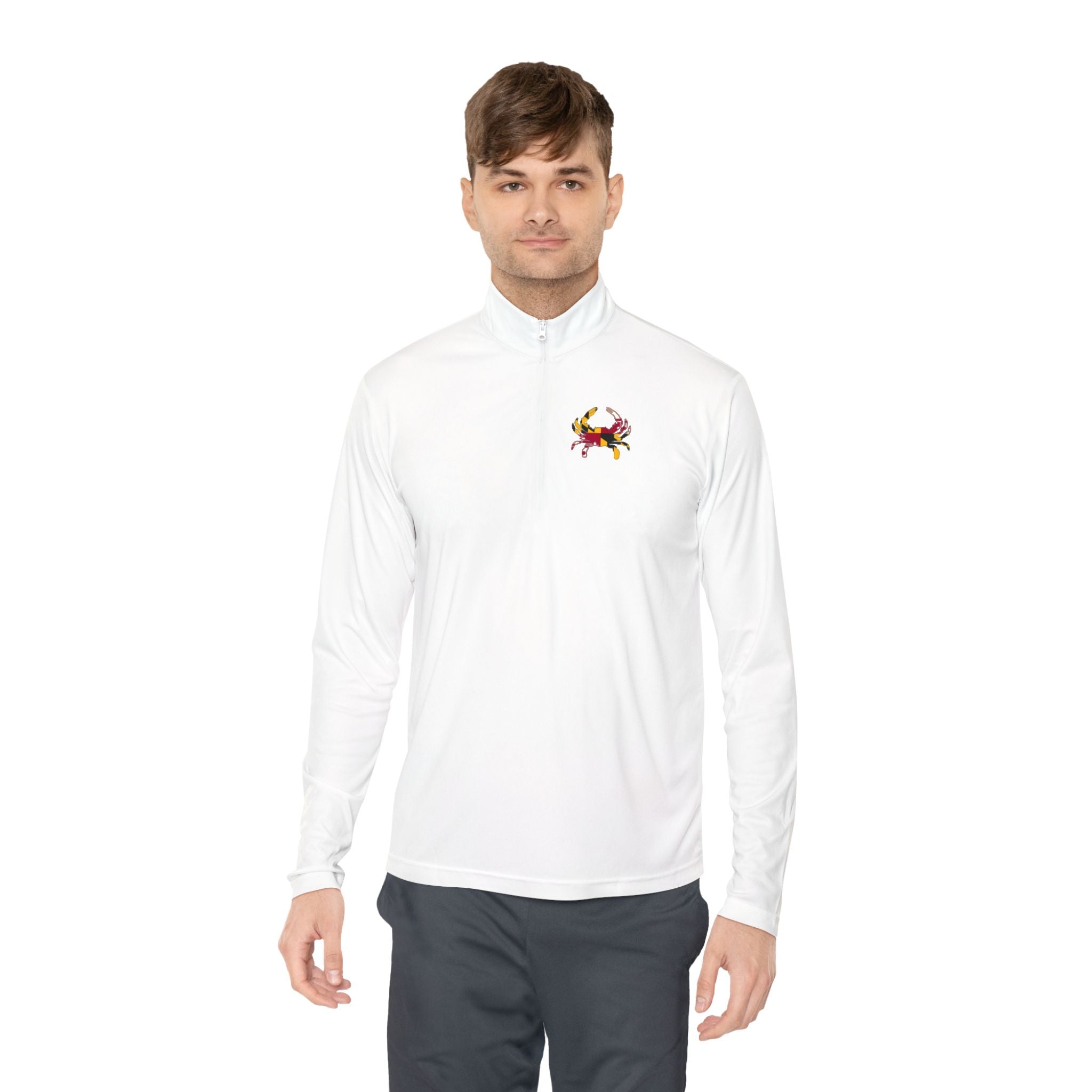 Maryland Flag Crab Quarter Zip Active, casual wear