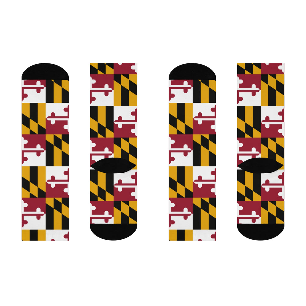 Maryland Flag Cushioned Socks