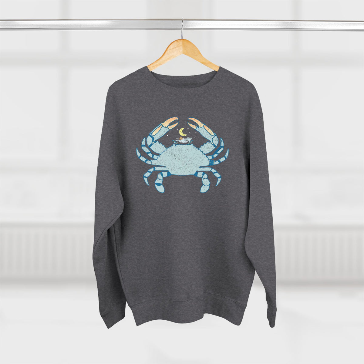 Crab and Coastal Night Crewneck
