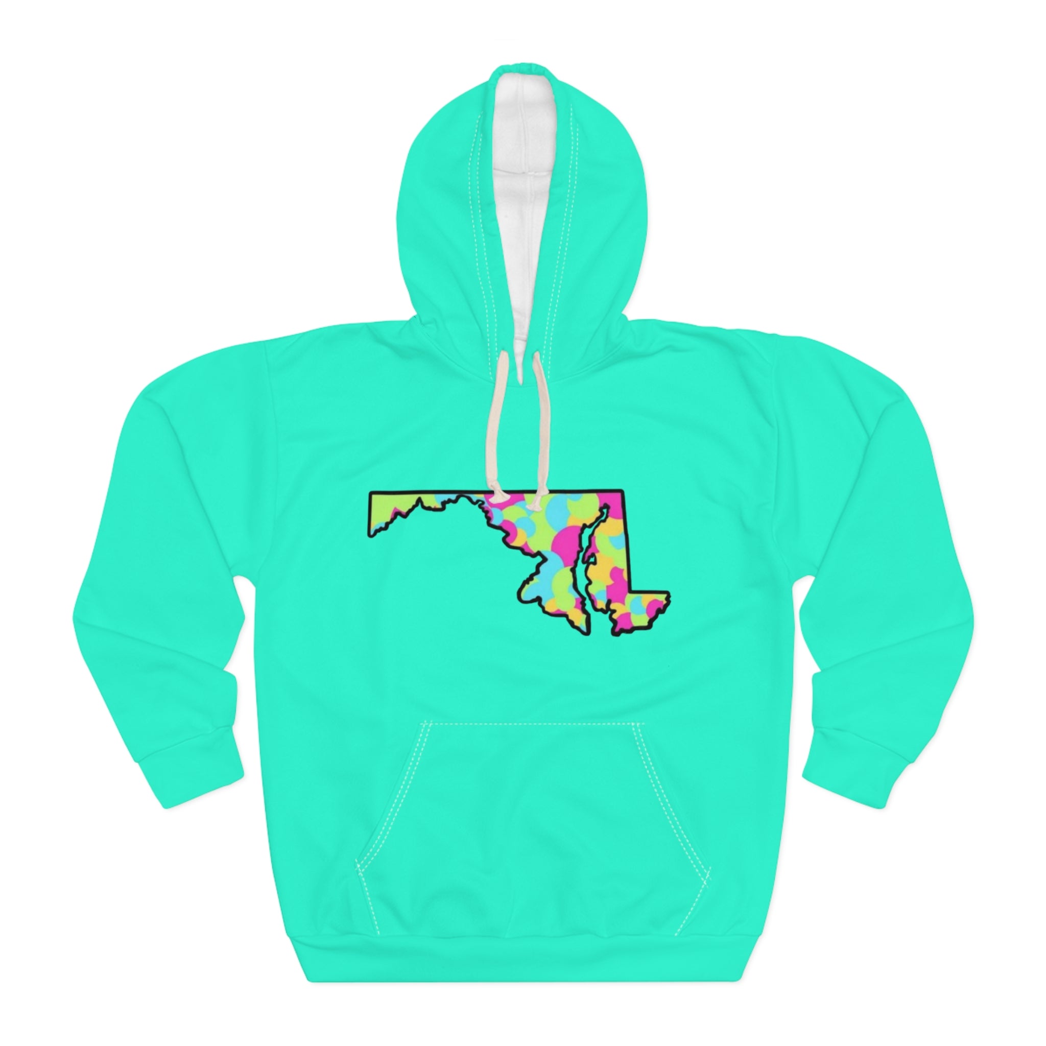 Maryland Tie-Dye Map Hoodie — Old Line Outfitters Logo Pullover