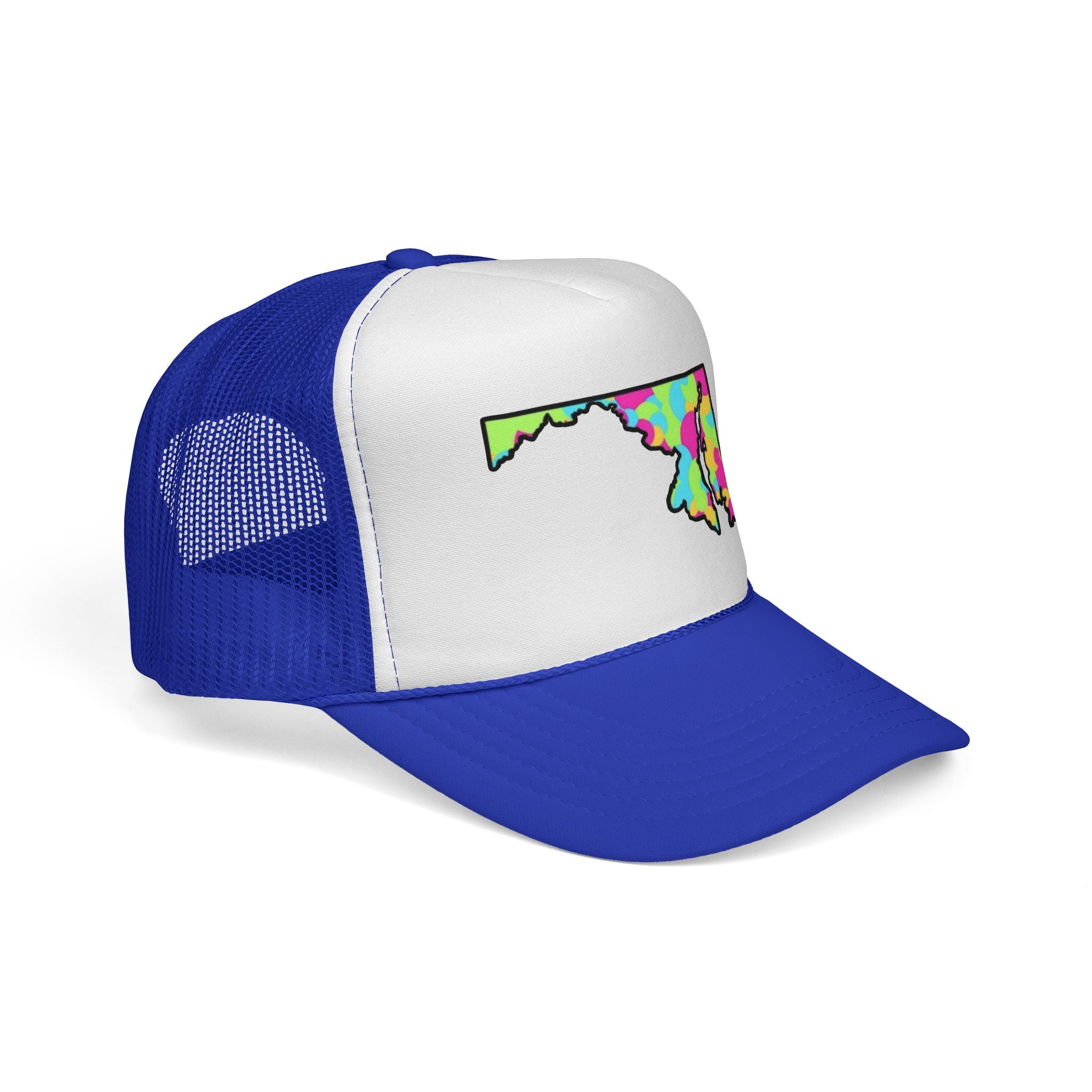 Colorful Maryland State Outline Trucker Cap