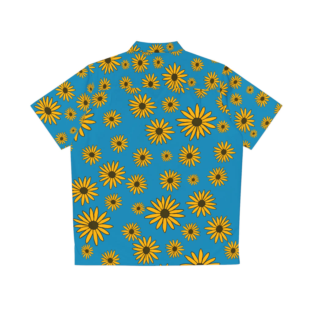 Black Eyed Susan Hawaiian Shirt (blue)