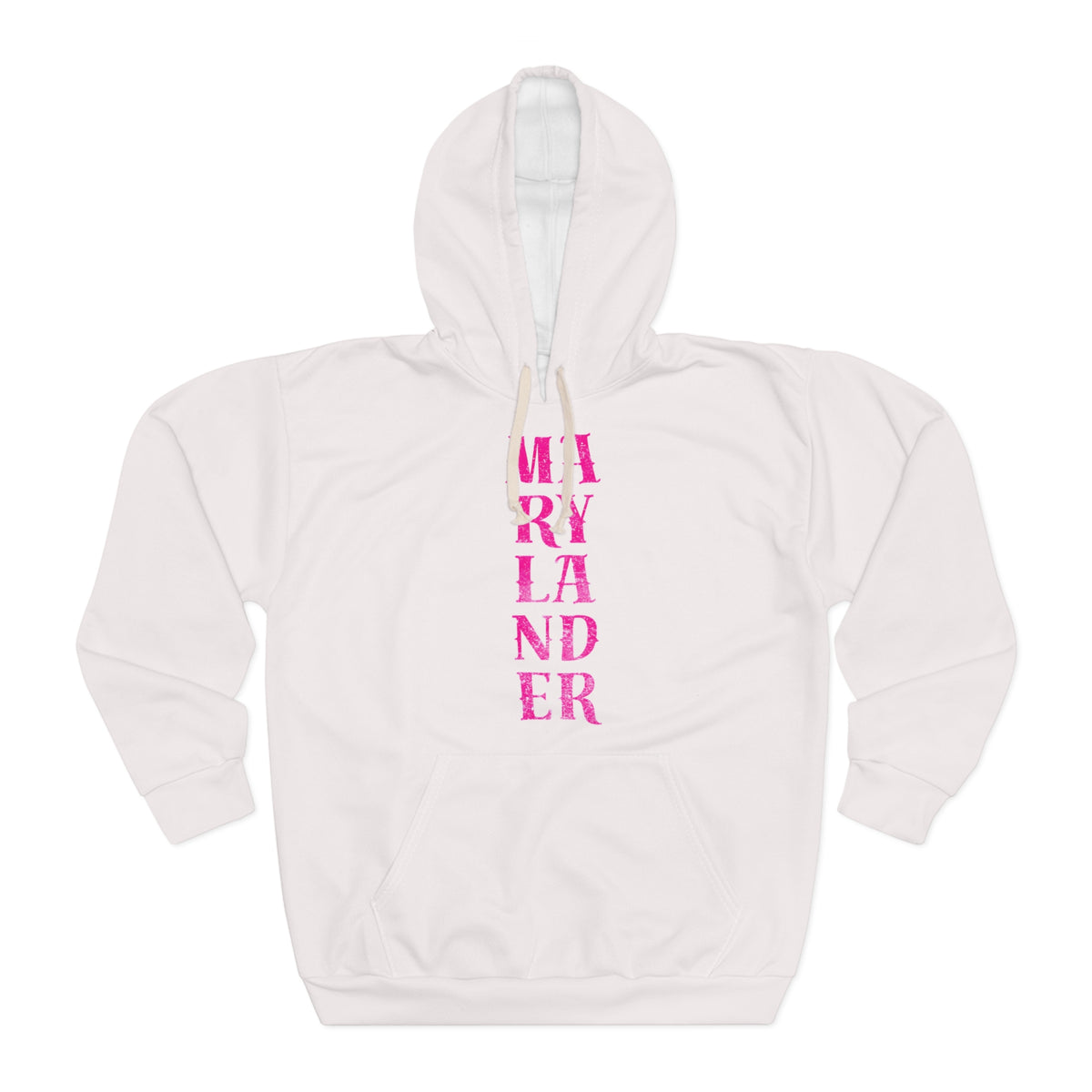 Marylander Vertical Pink Text Hoodie