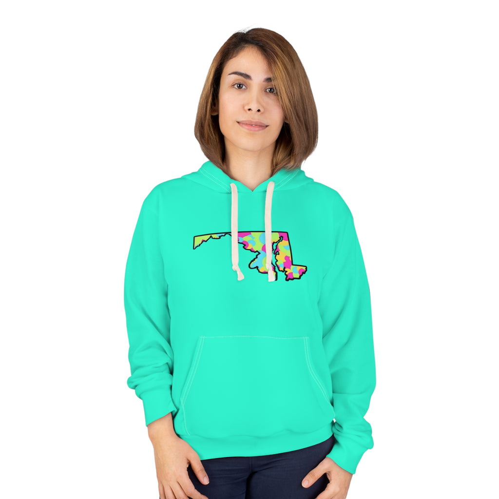 Maryland Tie-Dye Map Hoodie — Old Line Outfitters Logo Pullover