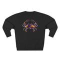 Purple, White, Orange Streaked Crab Graphic Crewneck