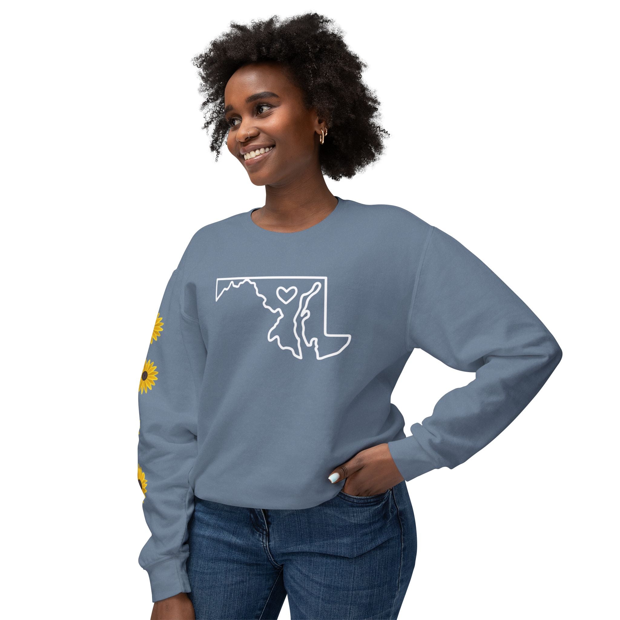 Maryland Outline Crewneck Sweatshirt