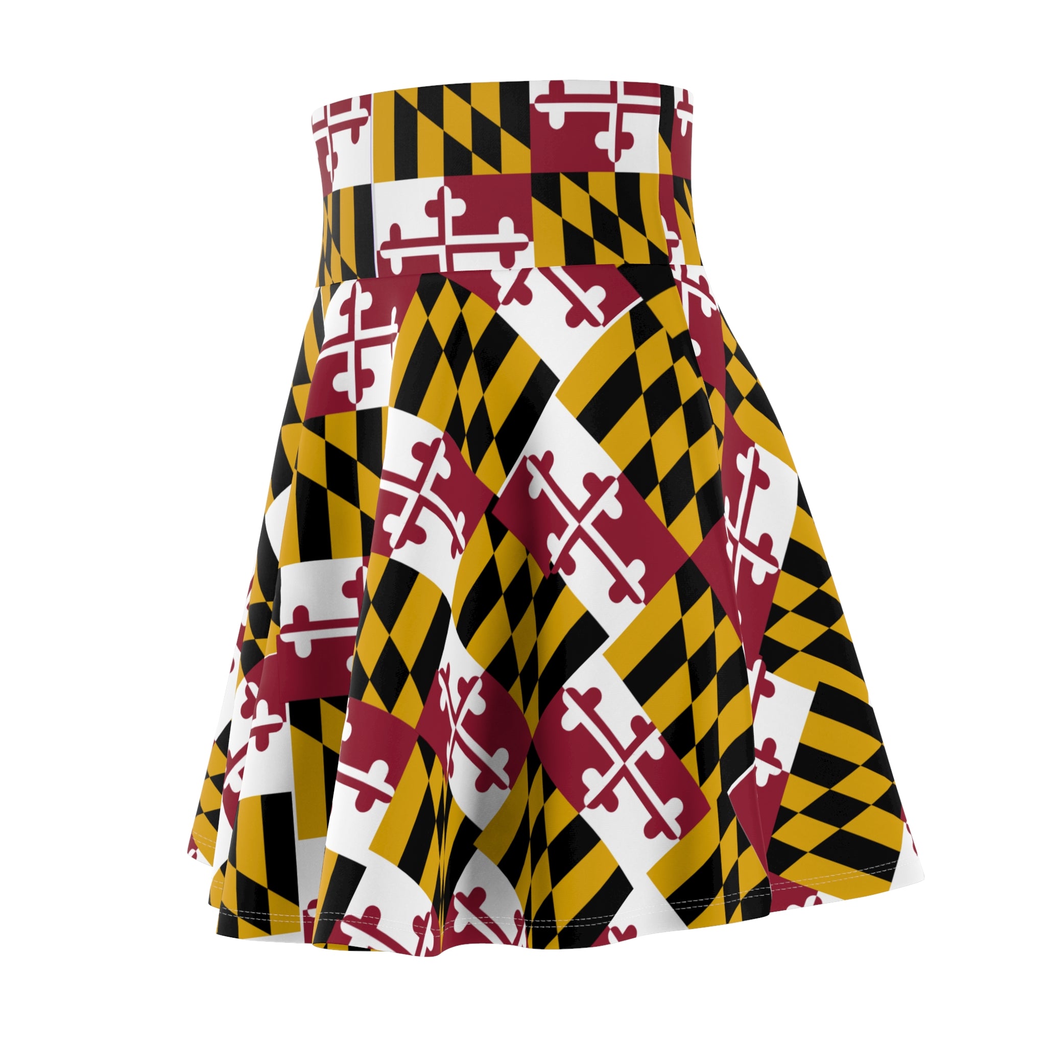 Maryland Flag Skater Skirt – Checkerboard State Pride AOP