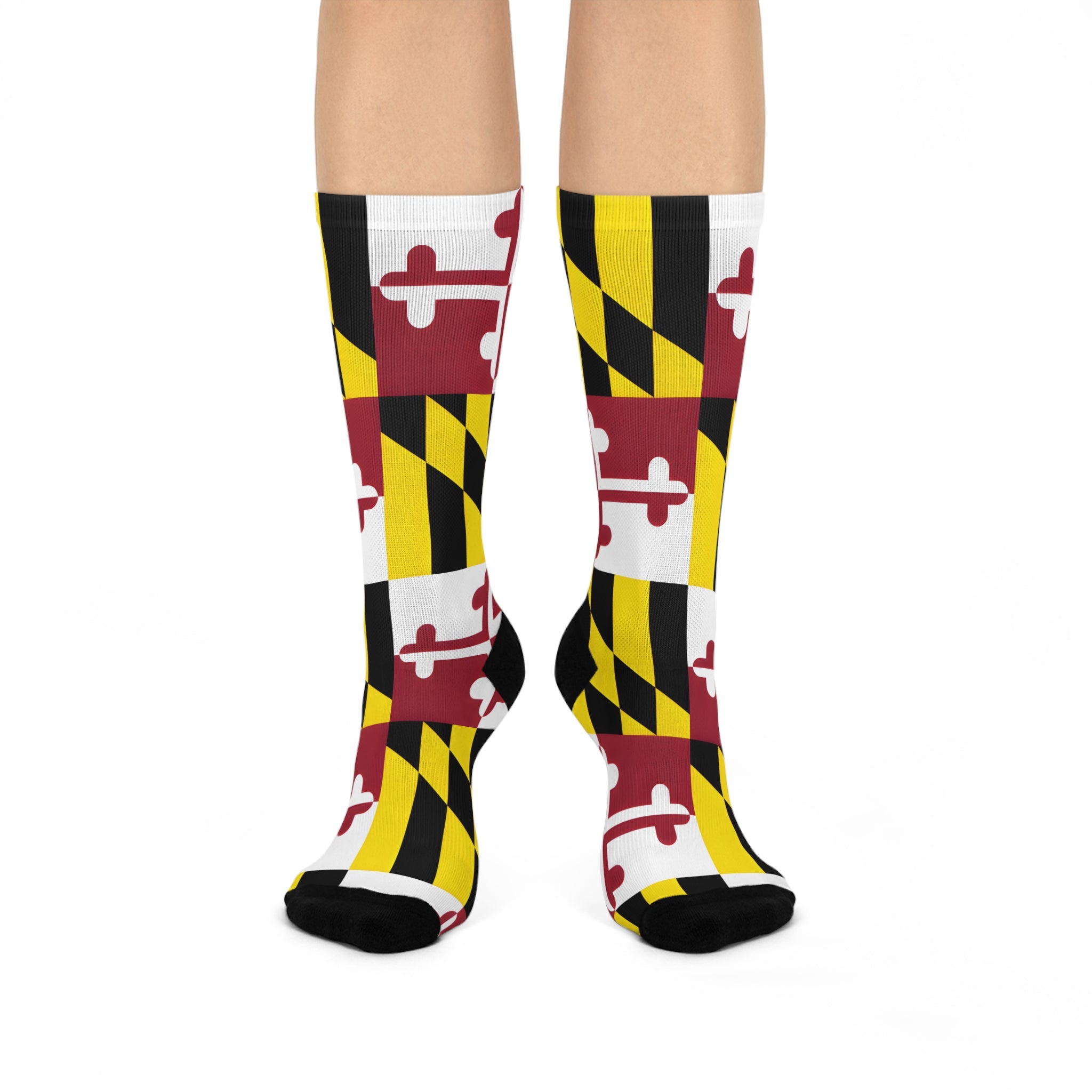 Maryland Flag Cushioned Socks