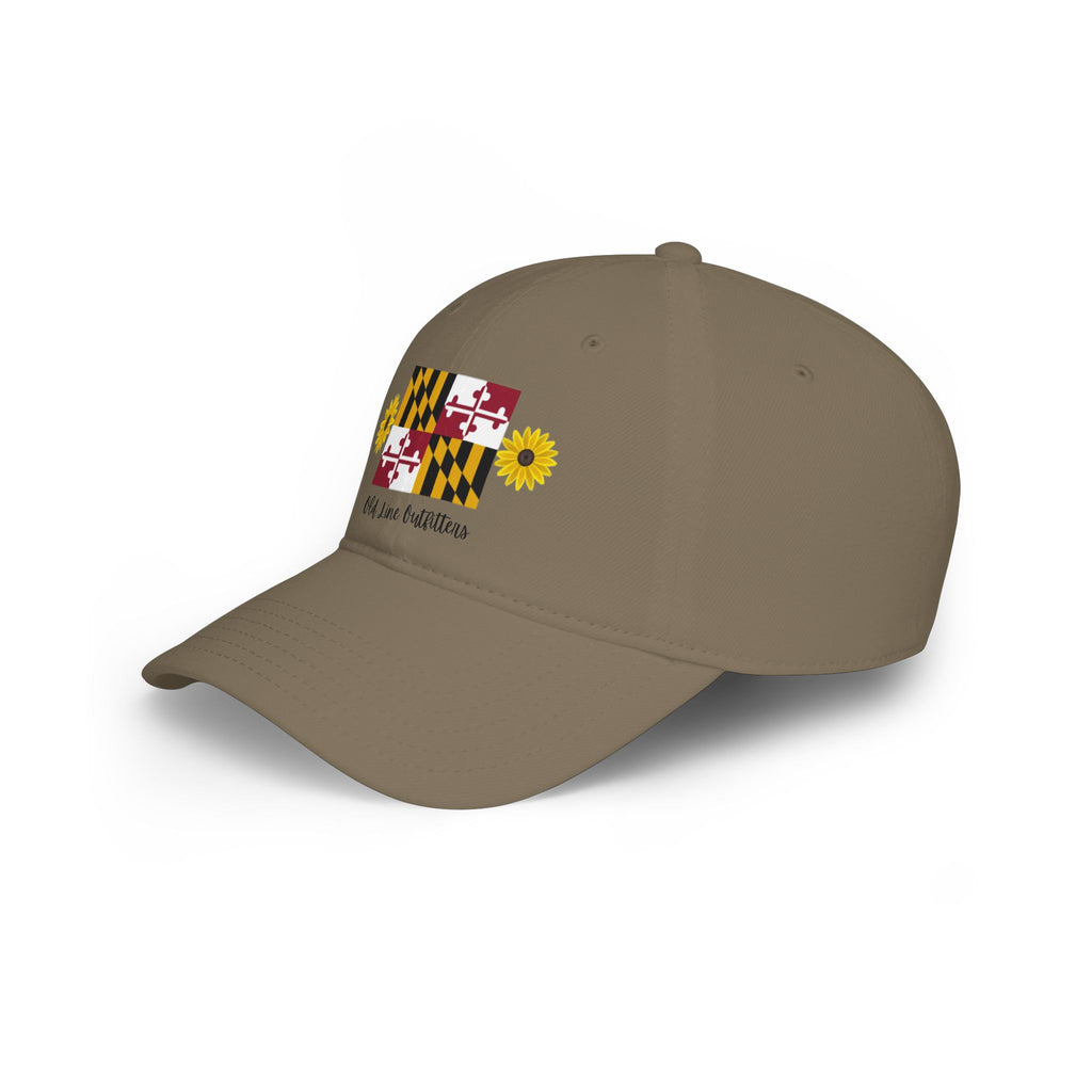 Maryland Flag Sunflower Baseball Cap – "Old Line Outfitters" Low Profile Hat
