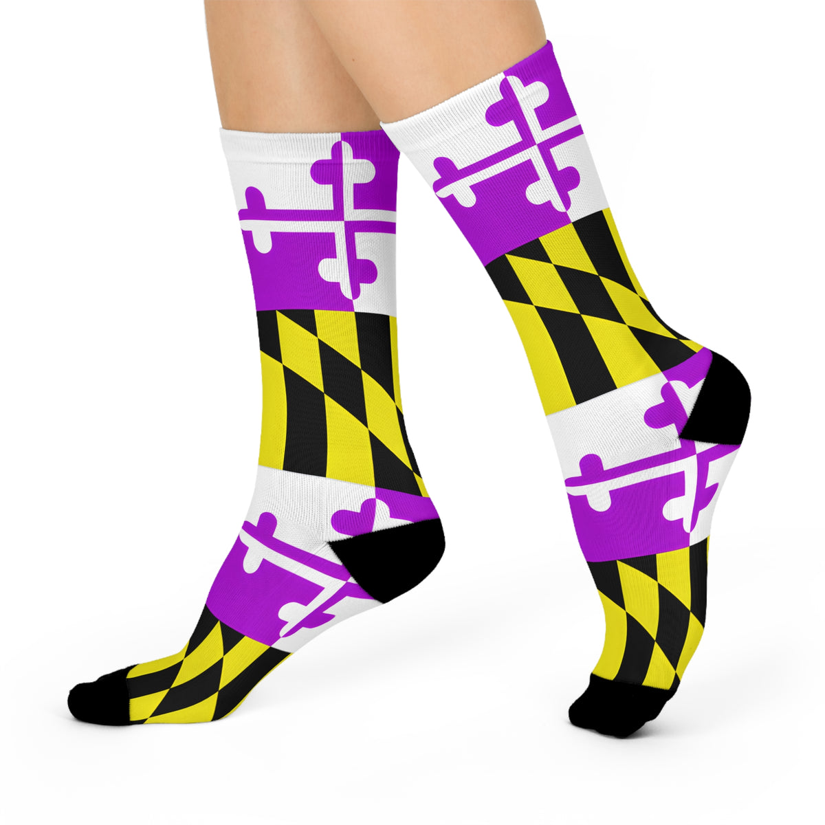 Purple + Gold Remix MD Flag Socks