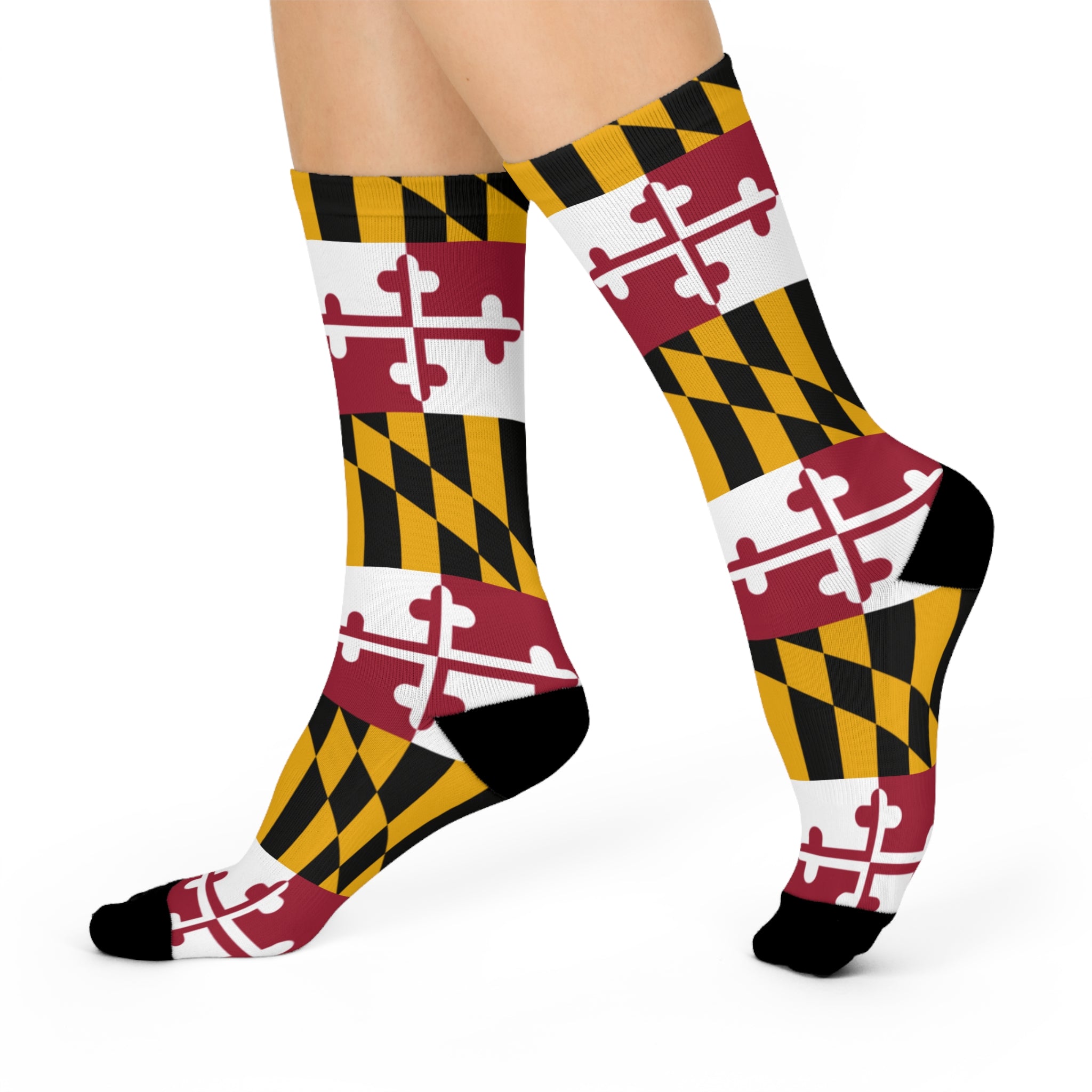 Maryland Flag Cushioned Socks
