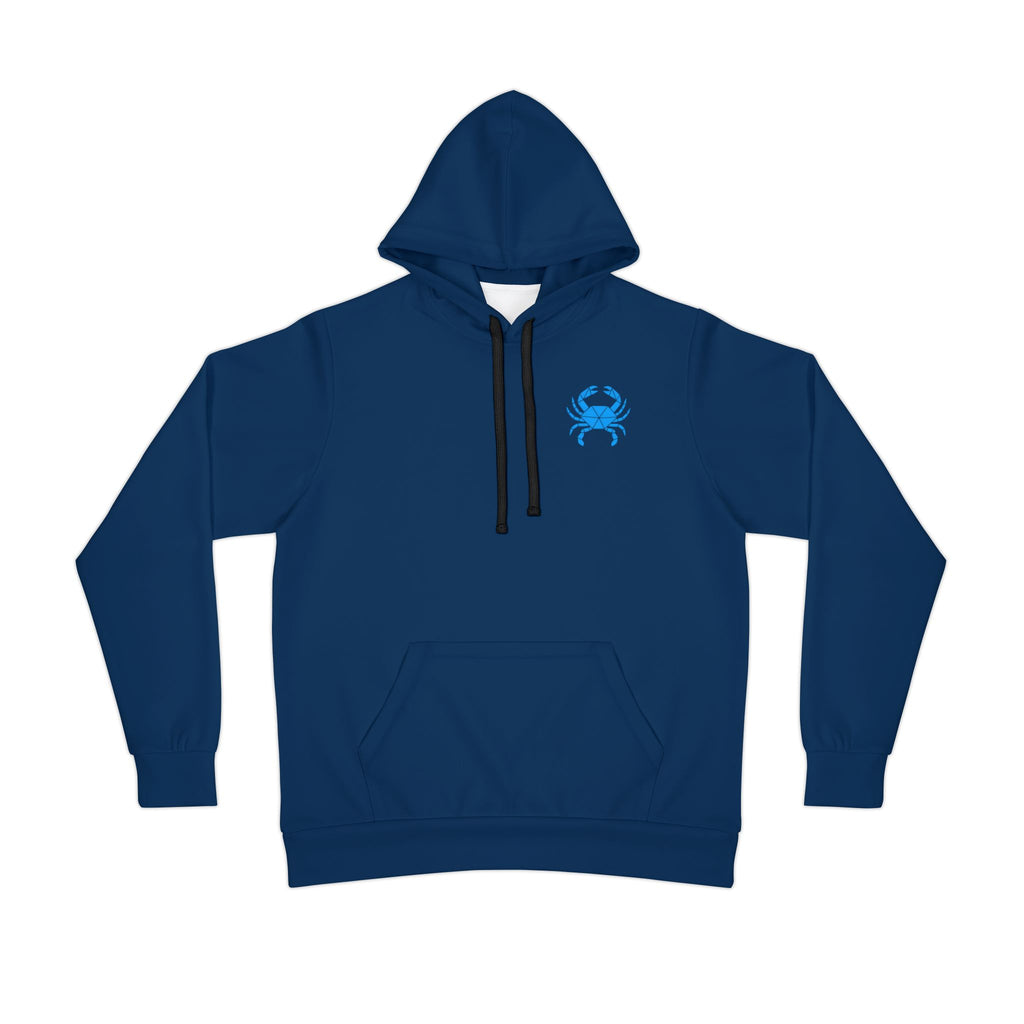 Navy Blue Geometric Crab Hoodie