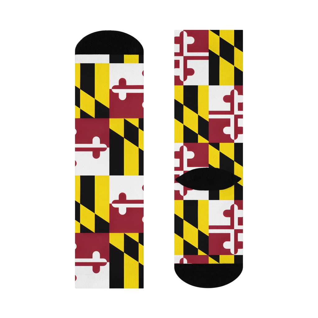 Maryland Flag Cushioned Socks