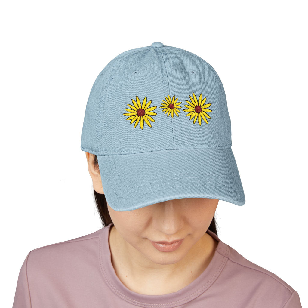 Black Eyed Susan Denim Cap