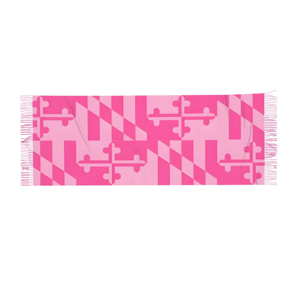 Pink Maryland Flag Light Scarf