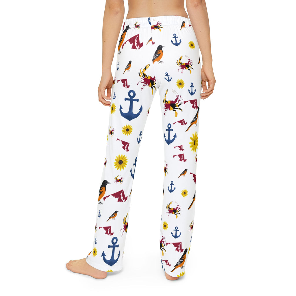Maryland Element Lounge Pants - Nautical Birds & Sunflower All-Over Print