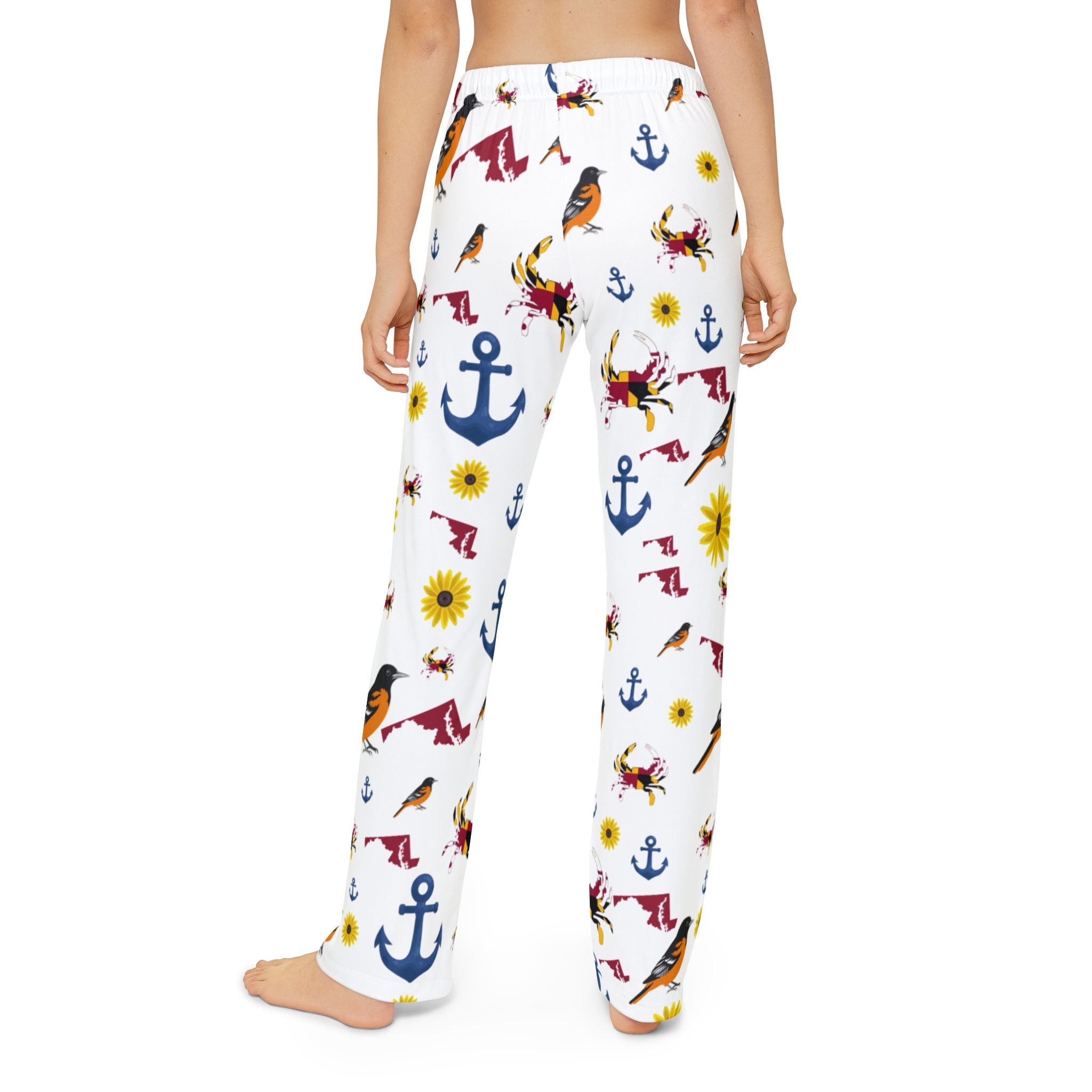 Maryland Element Lounge Pants - Nautical Birds & Sunflower All-Over Print