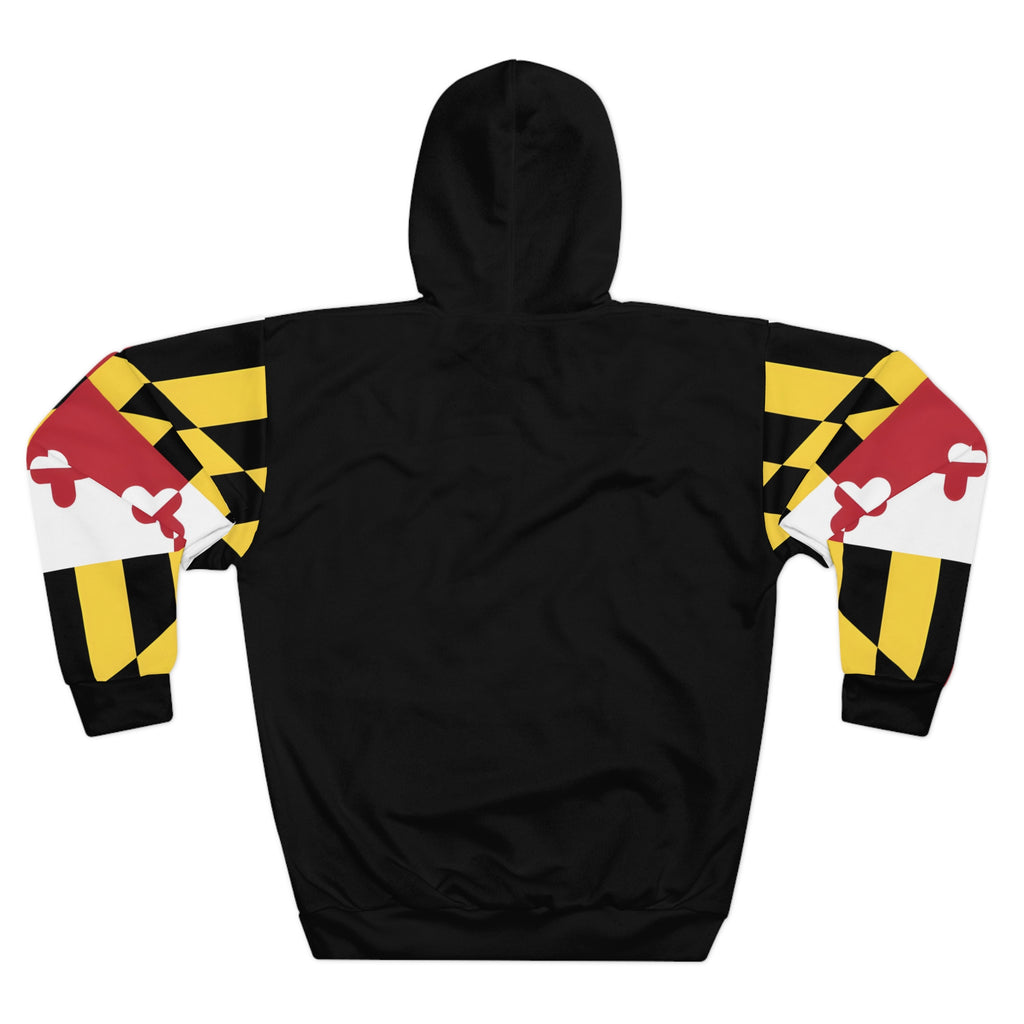 Maryland Flag Sleeve Pattern Hoodie