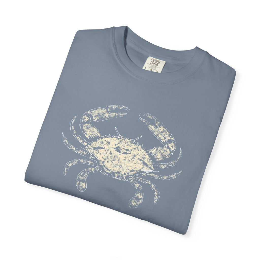 Distressed Coastal Crab Vintage Tee
