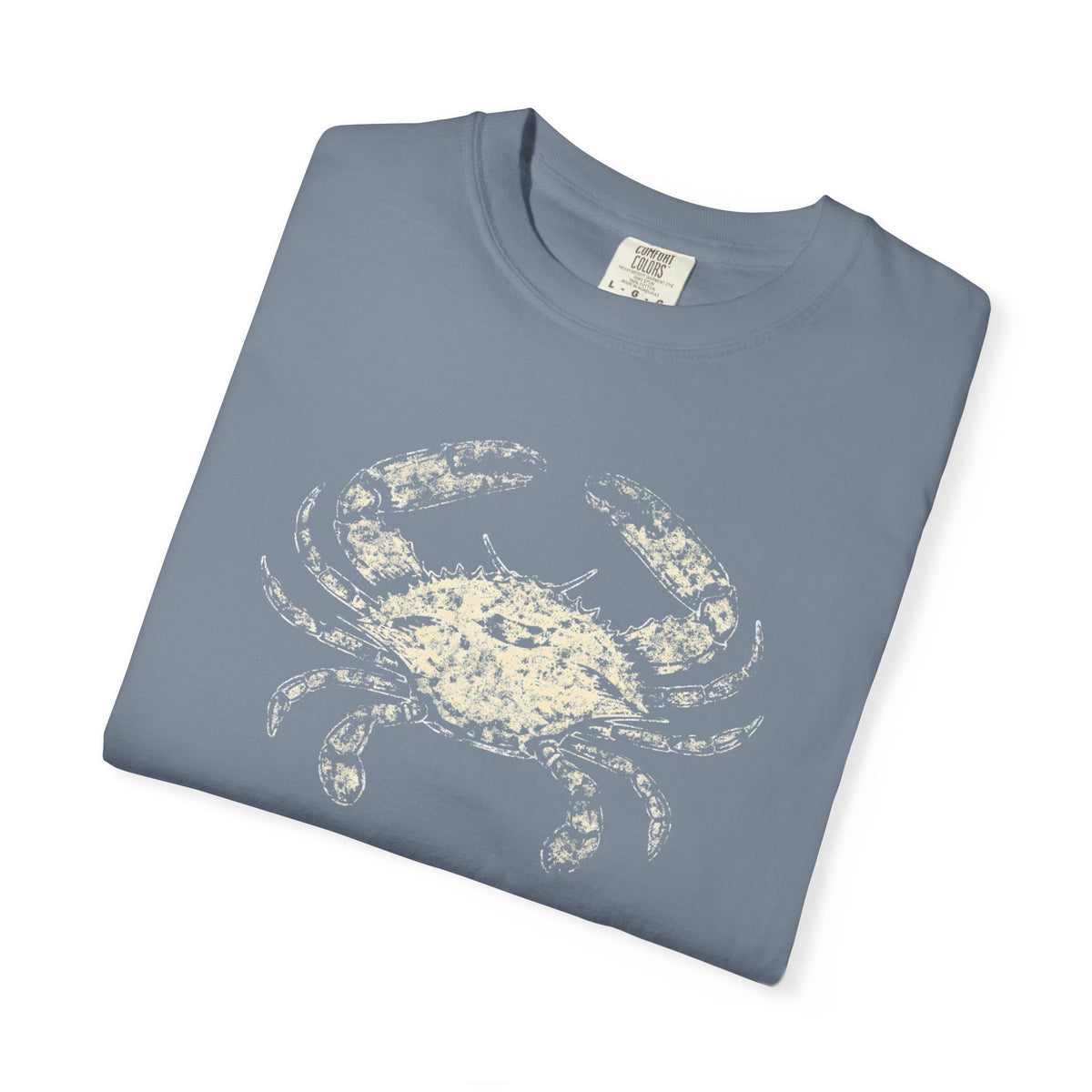Distressed Coastal Crab Vintage Tee