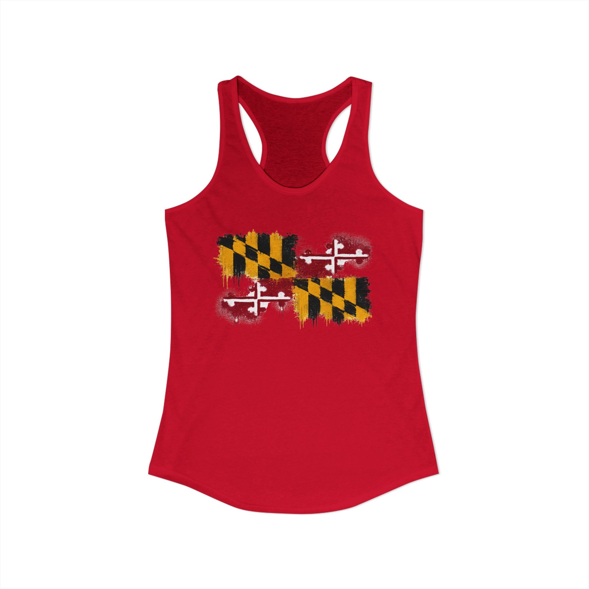 Paint Graphic Maryland Flag Racerback Tank